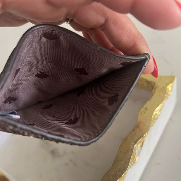 Kate Spade Greta Court Graham Glitter card holder City Scape - Picture 3 of 3